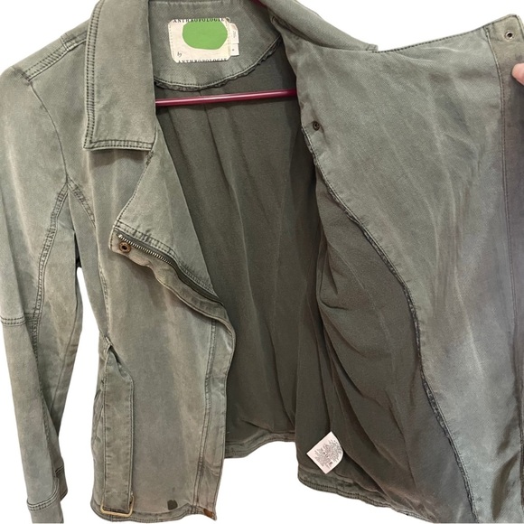 Anthropologie Green Everyday Belted Moto Utility Jacket - Picture 10 of 14